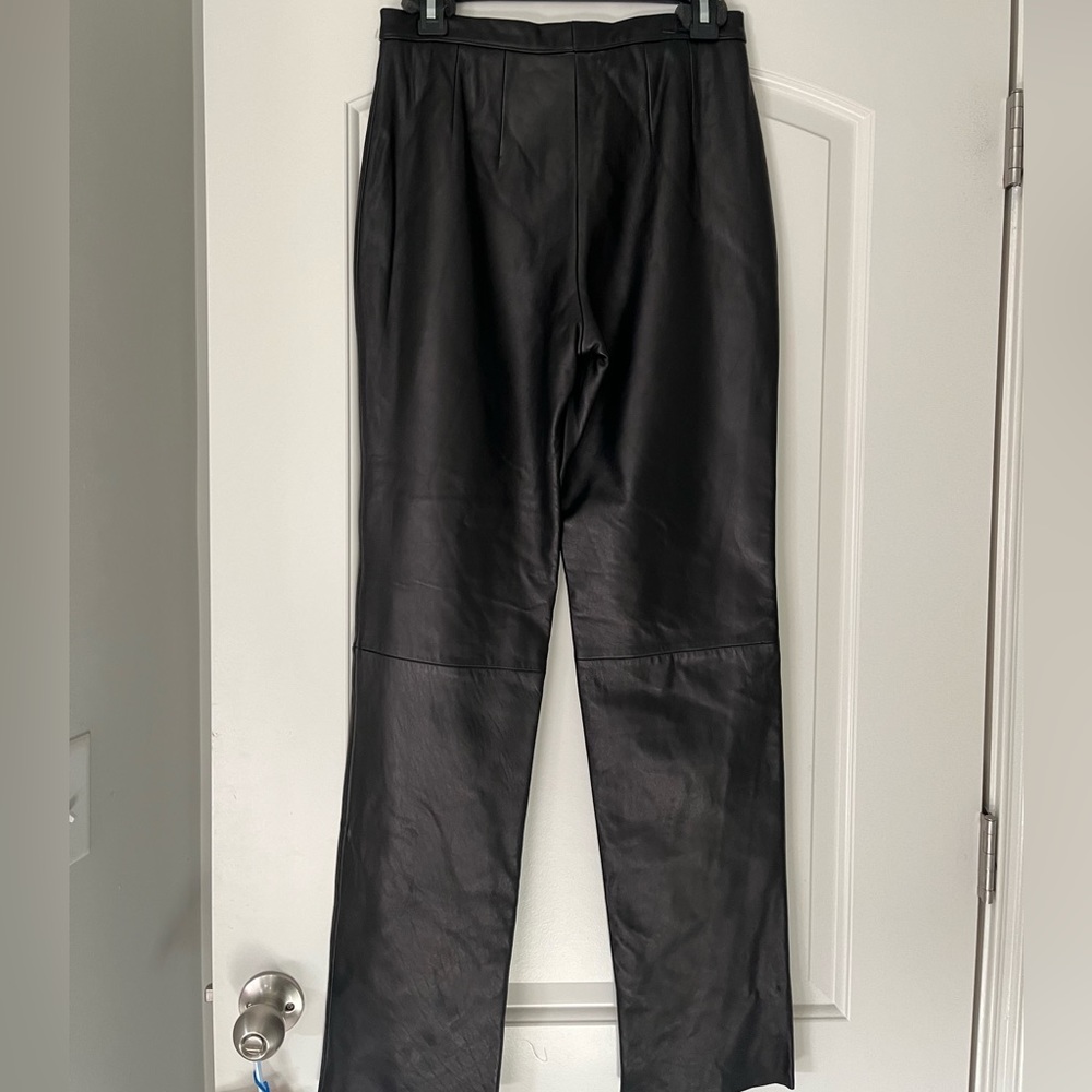 Neiman Marcus leather pants.